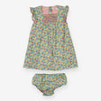 Floral Dress Frill Sleeves, Bloomers