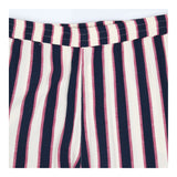 Striped Relaxed Trousers Cream Navy Burgundy