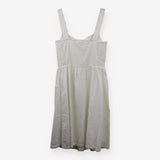 White Broderie Anglaise Cotton Button Sundress