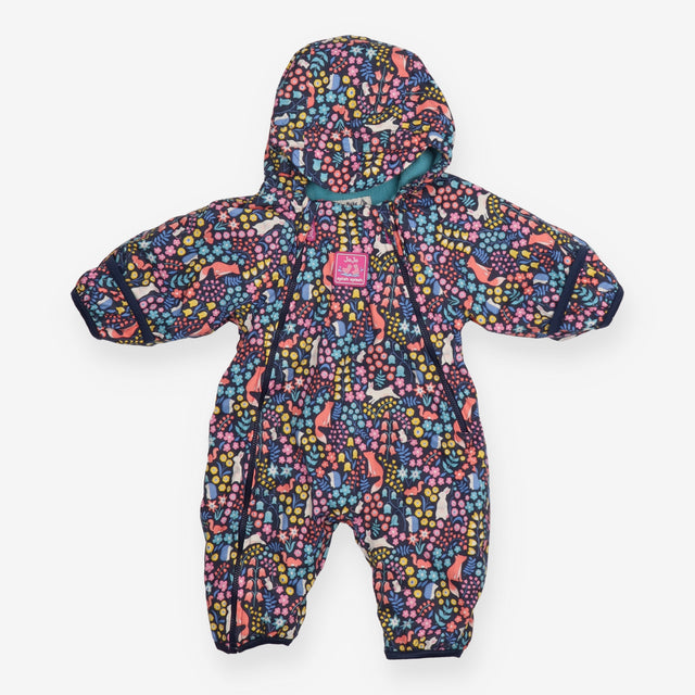 Pramsuit blue woodland fleece lined