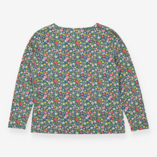 Frugi Women’s Teal Bunny Long Sleeve Top