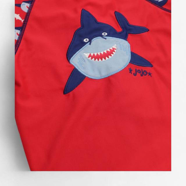 Rash Vest Red and Blue Sharks