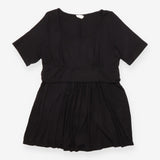 Maternity Top Black Layered Bodice Nursing Stretch