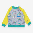 Sweater with duck and zebra triathlon print