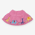 Skort Pink and White Strips with Giraffes, Elephan