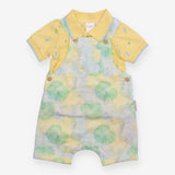 Outfit Dungaree and Polo Shirt Yellow/Green Peter 