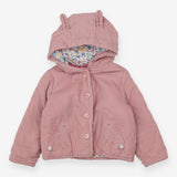 Coat pink cord bunny ditsy lining