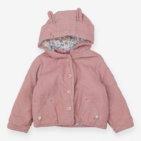 Coat pink cord bunny ditsy lining