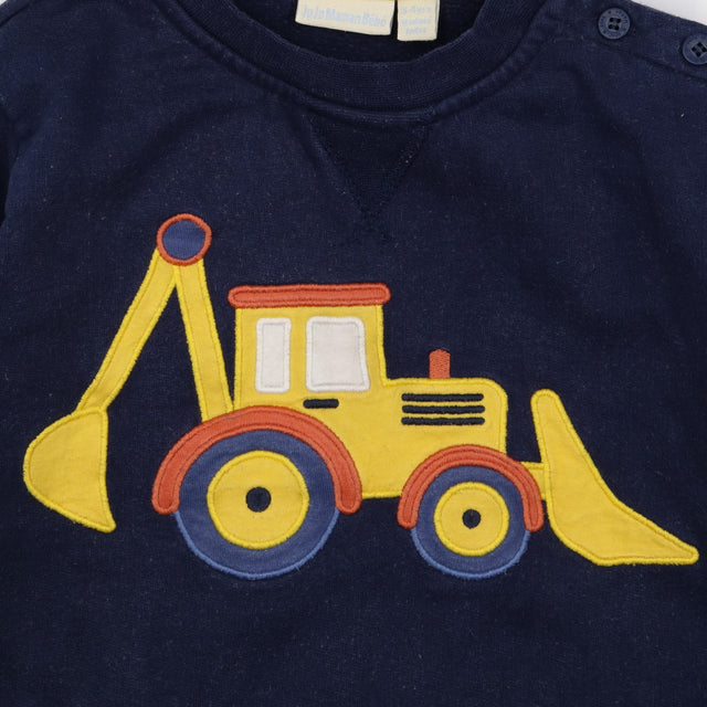 Sweatshirt navy blue yellow digger