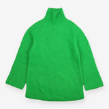 Jumper Bright Green Mohair Wool Oversized Roll Nec