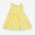 Dress Yellow Frill Shoulder with Flowers