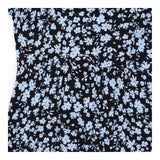 Black Cornflower Blue Floral 100% Viscose Empire W