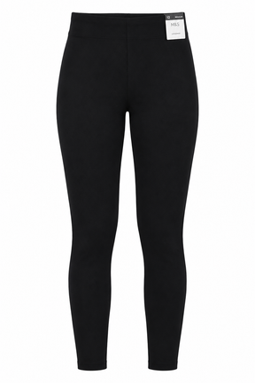 Leggings Black High Rise Faux Suede Stretch Slim