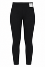 Leggings Black High Rise Faux Suede Stretch Slim