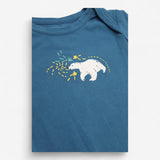 Bodysuit Long Sleeve Teal with Starry Polar Bear