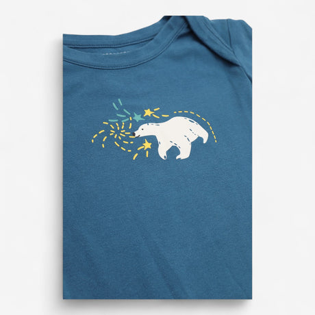 Bodysuit Long Sleeve Teal with Starry Polar Bear