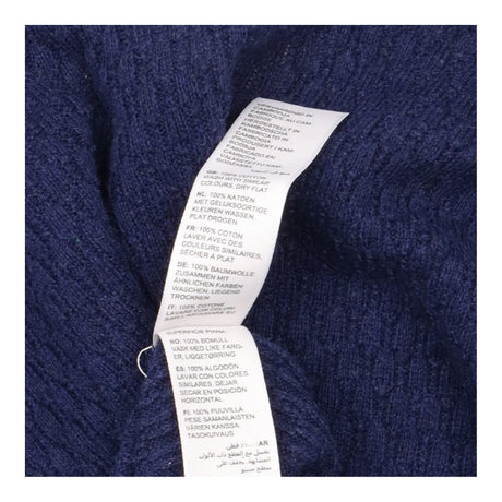 Top Blue Textured Knit Long Sleeve Relaxed Jumper