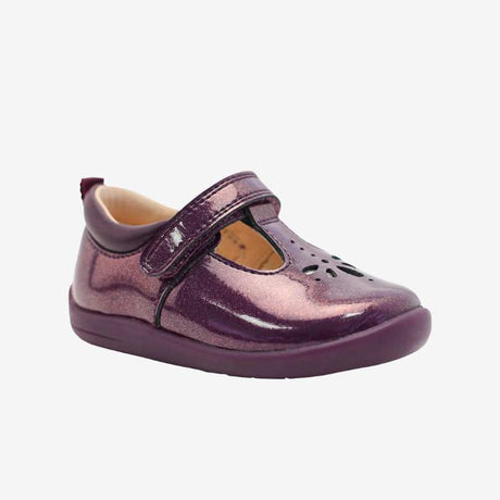 Puzzle blackcurrant glitter first walking shoe