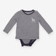 Striped Zebra Bodysuit with Long Sleeve 