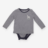 Striped Zebra Bodysuit with Long Sleeve 