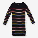 Black Striped Knit Dress