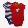Bodysuit red blue and white stripe Miffy