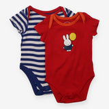 Bodysuit red blue and white stripe Miffy