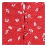 Dress Red Daisy Floral Polka Dot Jersey Short Slee