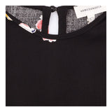 Floral Blouse Black Long Sleeve Relaxed Fit