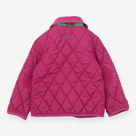 Coat pink quilted green horses lining