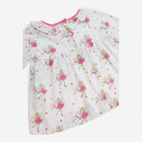 Long Sleeve White Top with Ballerina Fairy, Ruffle
