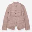 Leather Jacket Taupe Lambskin Four Pocket Utility