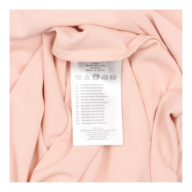 Top Light Pink Sleeveless Draped Twist Back