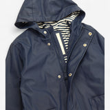 Fisherman's rain coat blue with striped lining