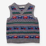 Knit Sweater Vest with cars