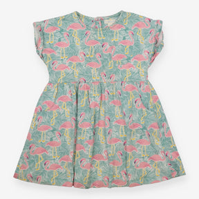 Dress green flamingo