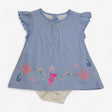 Dress Short Sleeve Blue Dolphins with Bodysuit