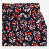 M&S Collection Navy Red Floral Paisley Print Draws