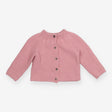 Cardigan pink brown buttons fancy yolk