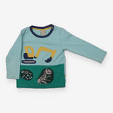 T-shirt long sleeve green digger fossils