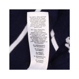 Nursing Dress Navy Stripe Short Sleeve Mid Length