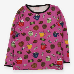 Tee LS pink coffee and cakes
