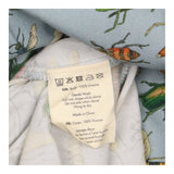 Dress Insect Print Blue Viscose Midi V-Neck Short 