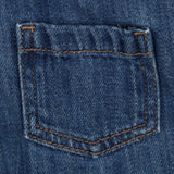 Dungarees denim shortie blue stripe bodysuit