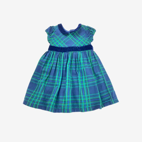 Blue and Green Festive Tartan Dress