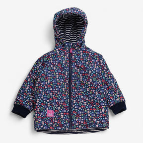 Blue Striped Navy with Mice and Hedgehogs Coat