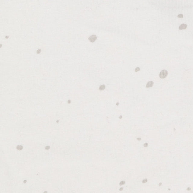 White long sleeve t-shirt with grey speckle