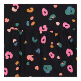Tiered Midi Dress Leopard Spot Multicolour