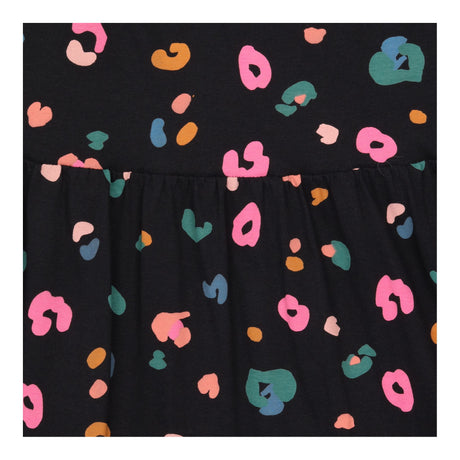 Tiered Midi Dress Leopard Spot Multicolour
