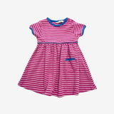 Pink and White Stripe Jersey Dress